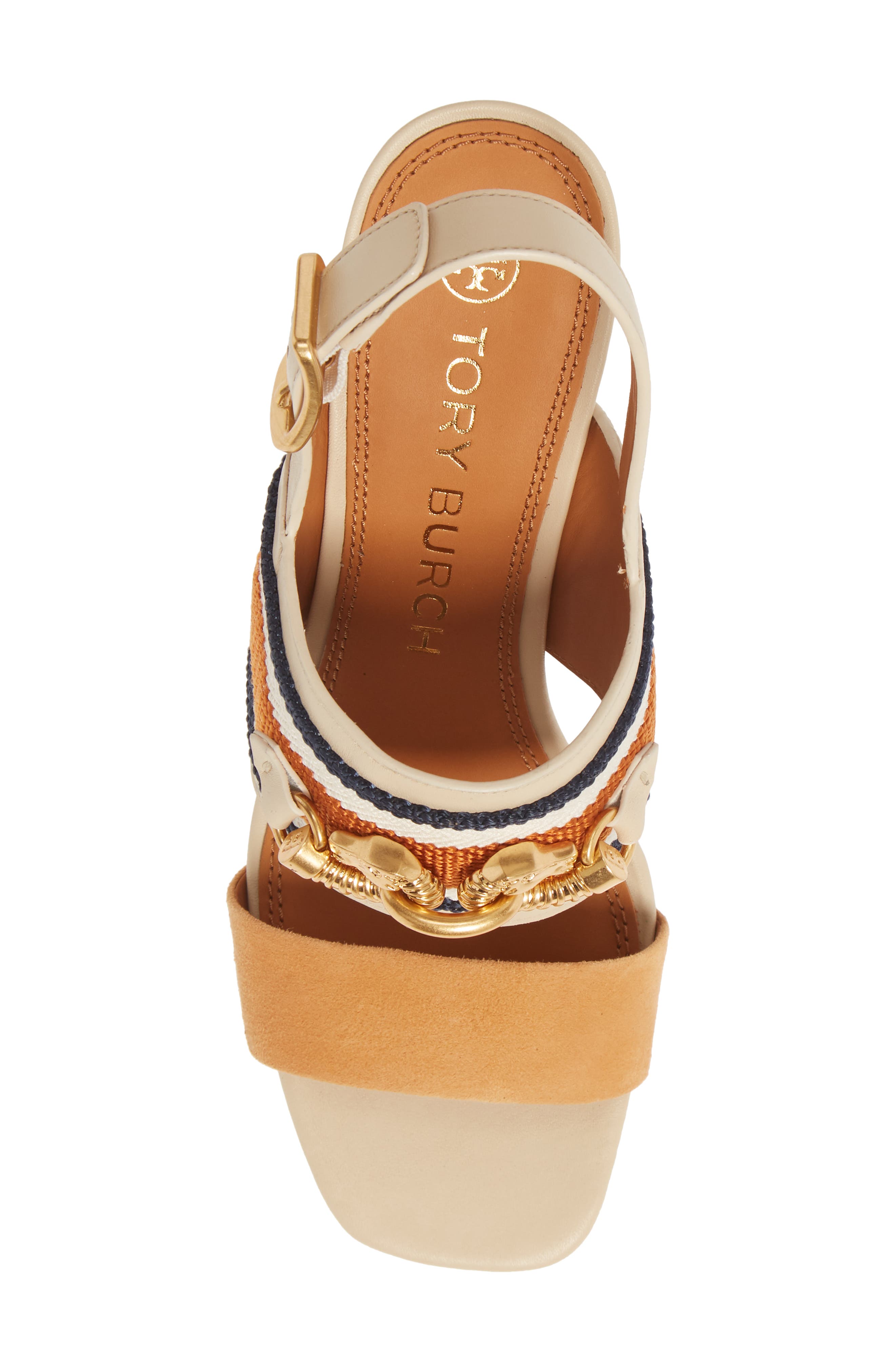 Tory Burch Jessa Horse Hardware Slingback Sandal, Alternate, color, 