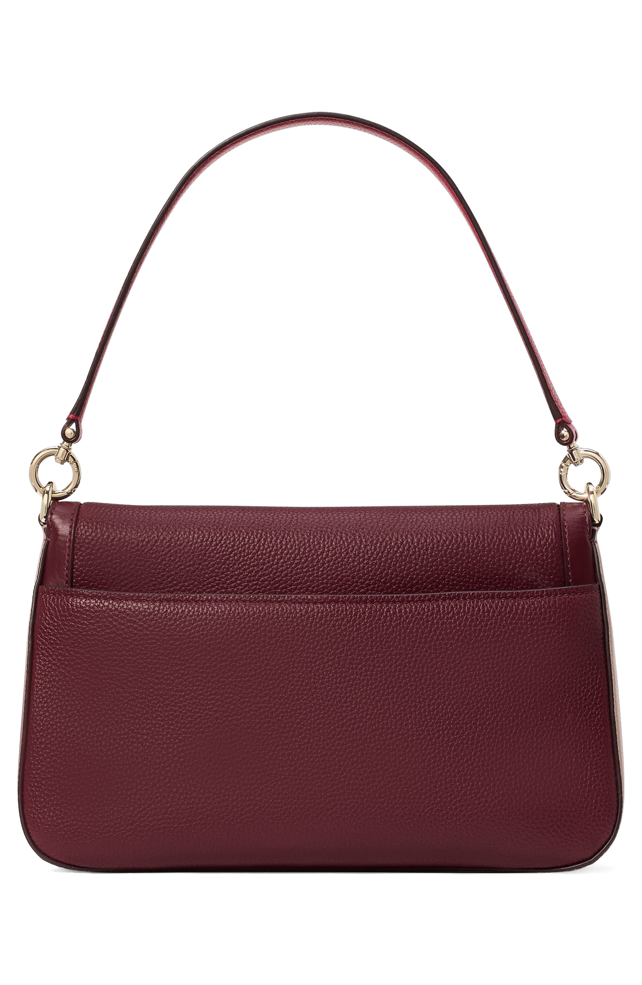 hudson colorblock pebbled leather satchel, Alternate, color, CHERRY JUICE MULTI