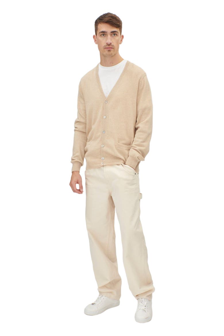 V Neck Button Cardigan, Main, color, beige