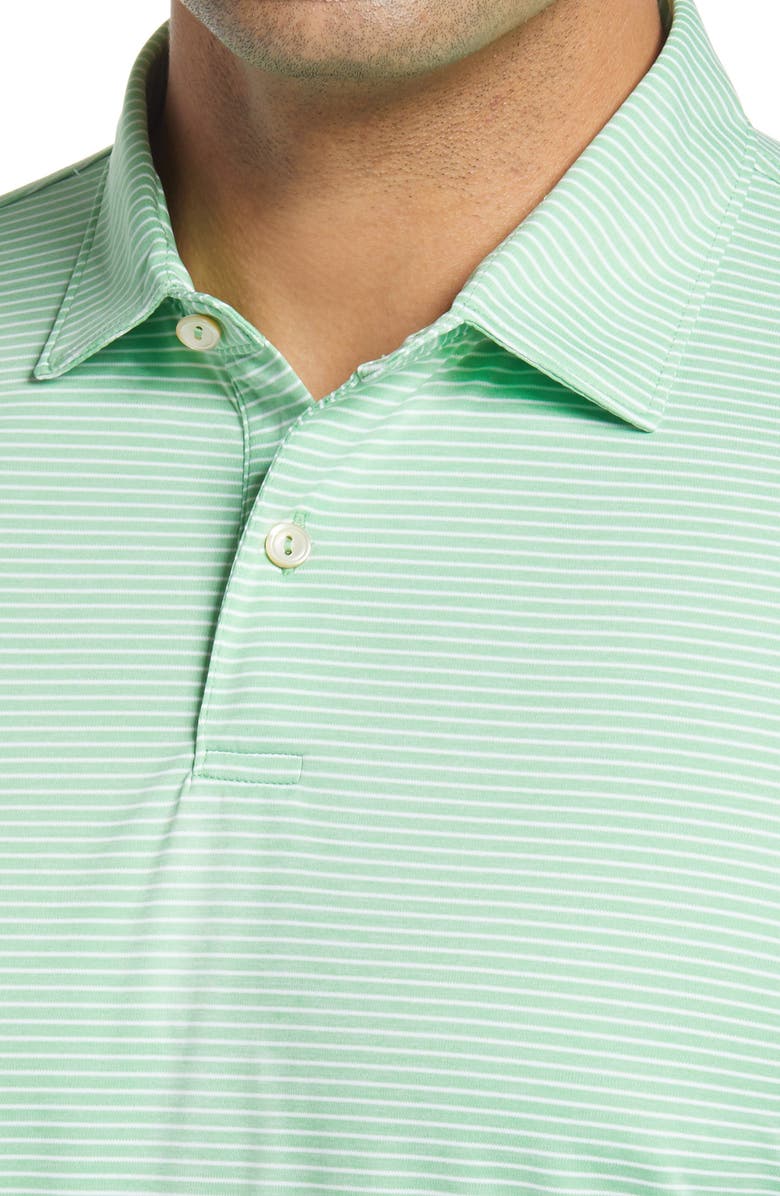 Peter Millar Featherweight Mélange Stripe Short Sleeve Polo, Alternate, color, 