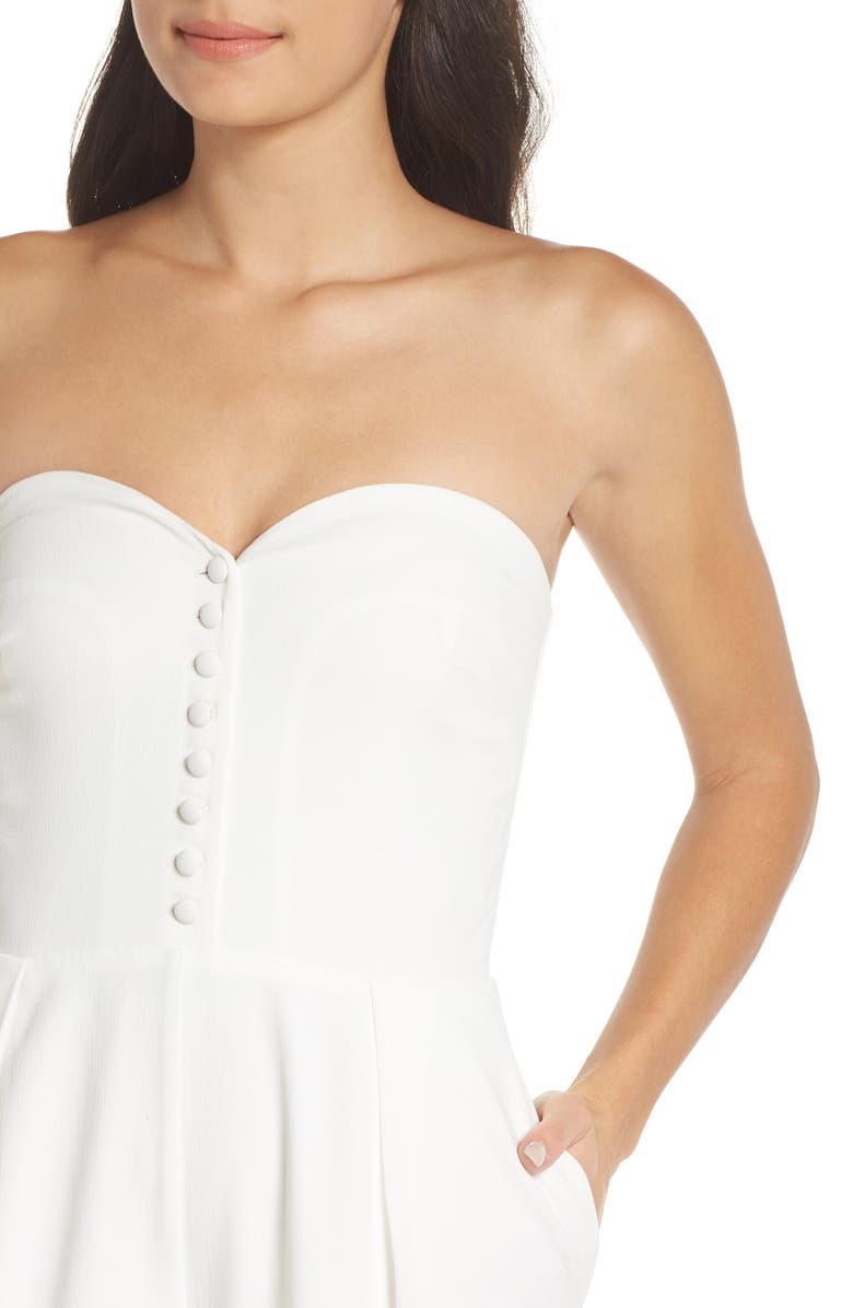 Joanna August Aretha Strapless Jumpsuit, Alternate, color, 