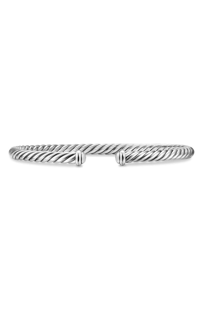 David Yurman Cablespira<sup>®</sup> Flex Bracelet, 4mm, Main, color, Silver