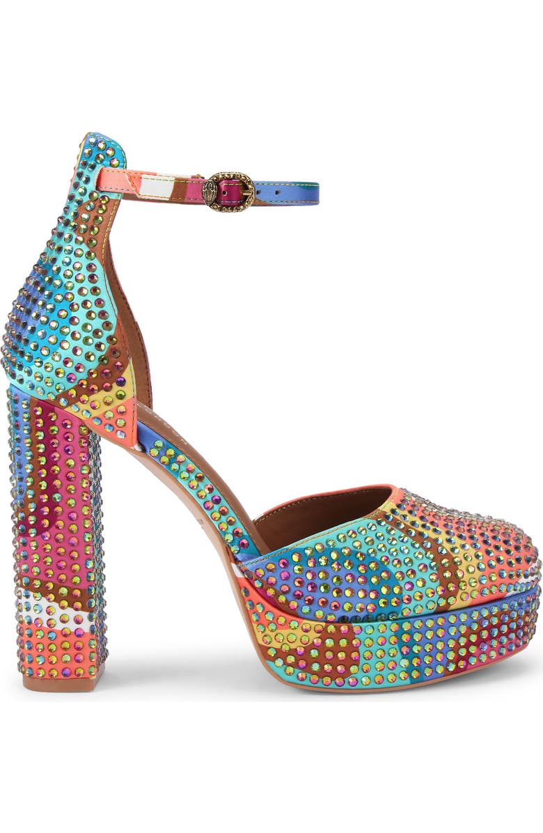 Kurt Geiger London Shoreditch Embellished Ankle Strap Platform Pump, Main, color,