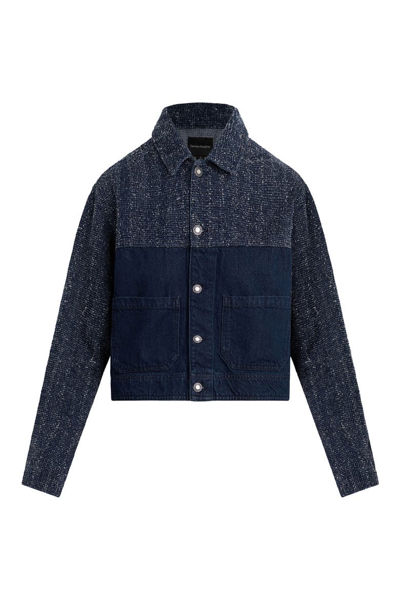 The Leave An Impression Texture Denim Jacket, Alternate, color, MARFA