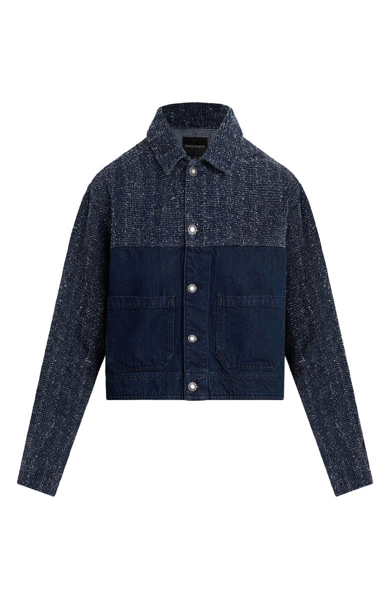 Favorite Daughter The Leave An Impression Texture Denim Jacket, Alternate, color, Marfa