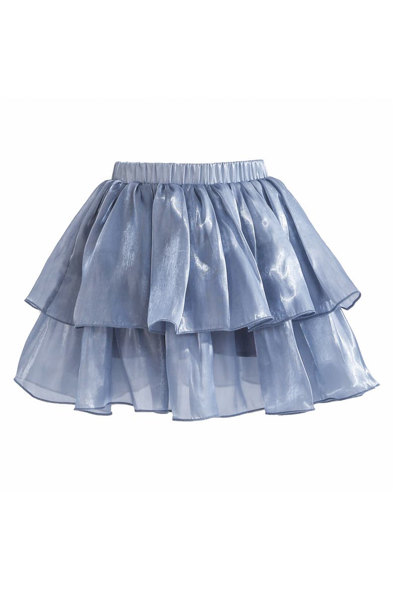 Sylvara Sequin Ruffle Skirt Set, Alternate, color, Blue
