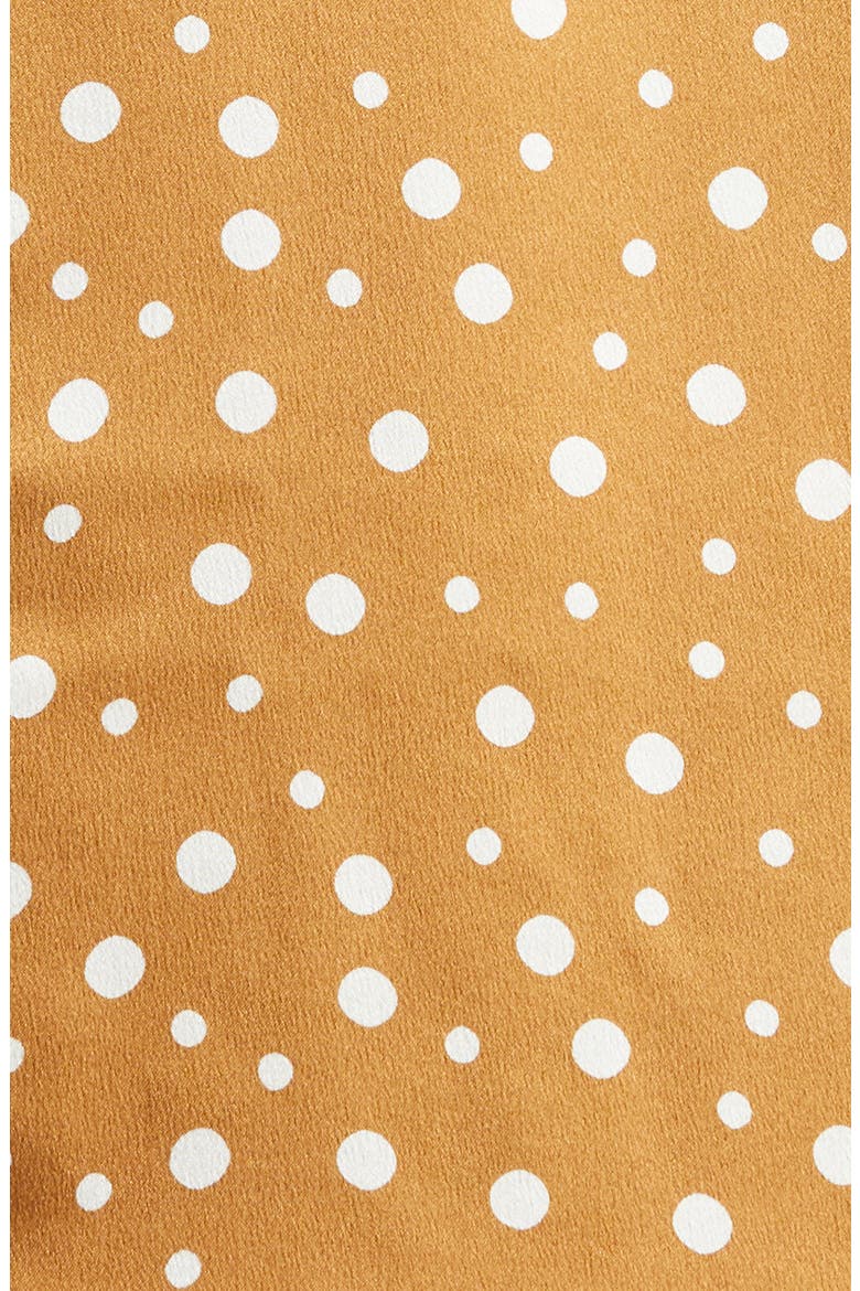Dot Print Silk Blouse, Alternate, color, HONEY
