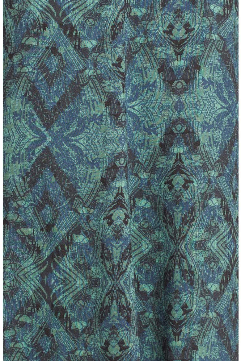 Print Bell Sleeve Shift Dress, Alternate, color, GREEN FELDSPAR WANDERING