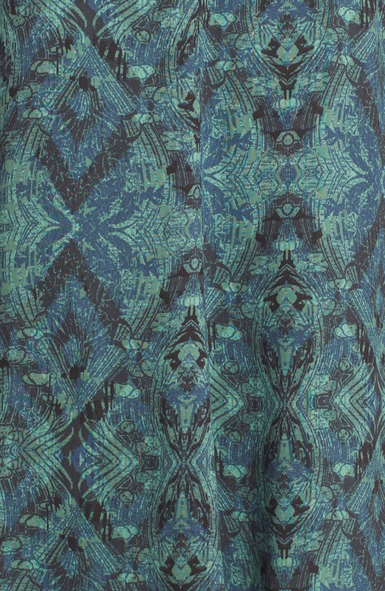 Sun & Shadow Print Bell Sleeve Shift Dress, Alternate, color, 