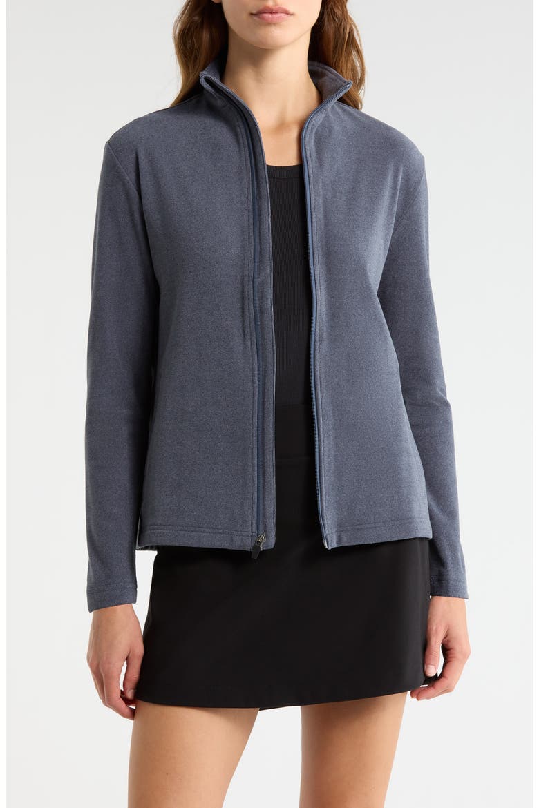 Emily Zip-Up Sweatshirt, Main, color, NAVY-HEATHER