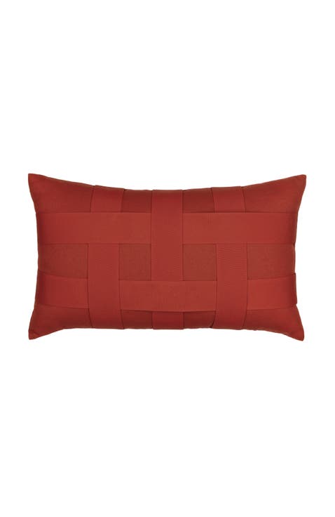 Basketweave Hand Woven Indoor & Outdoor Accent Pillow
