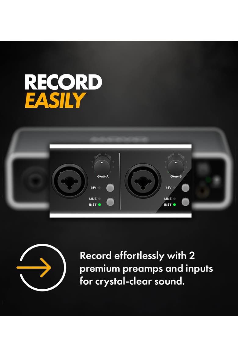 Phantom Dual Channel USB/USB-C Audio Interface, Alternate, color, Black