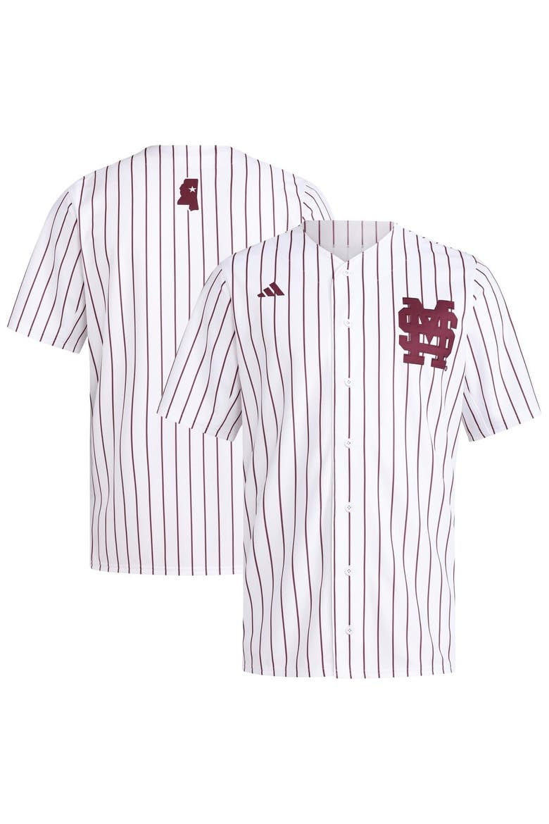 Men's adidas  White Mississippi State Bulldogs Replica Baseball Jersey, Alternate, color, White