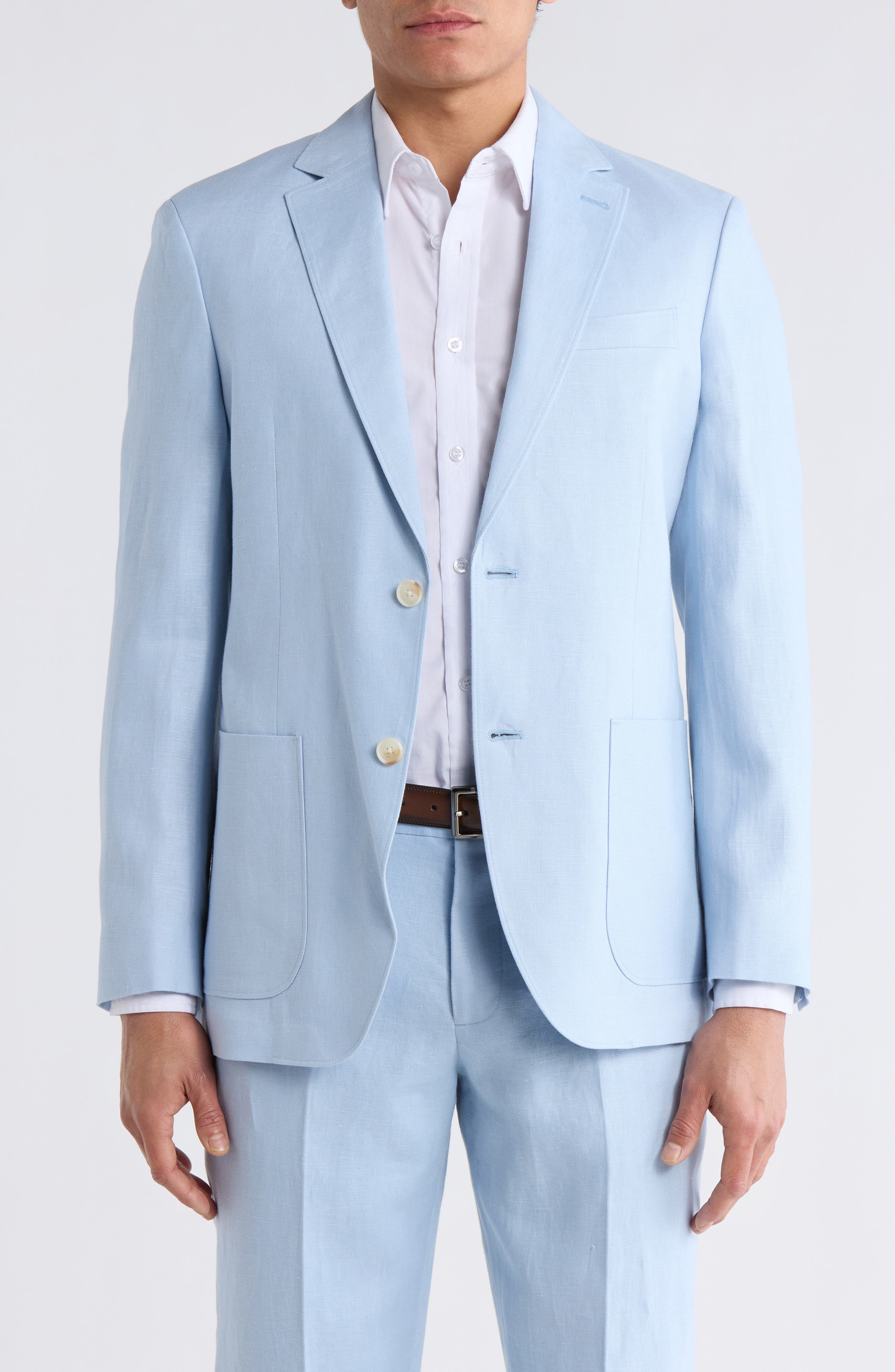 NORDSTROM RACK Solid Notch Lapel Linen Sport Coat