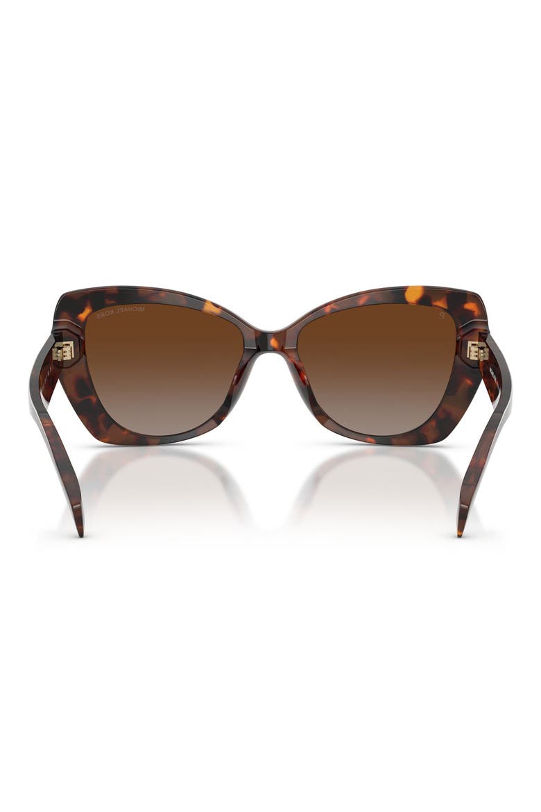 Atlanta 55mm Gradient Polarize Butterfly Sunglasses, Alternate, color, LUGGAGE TORTOISE / BROWN POLAR