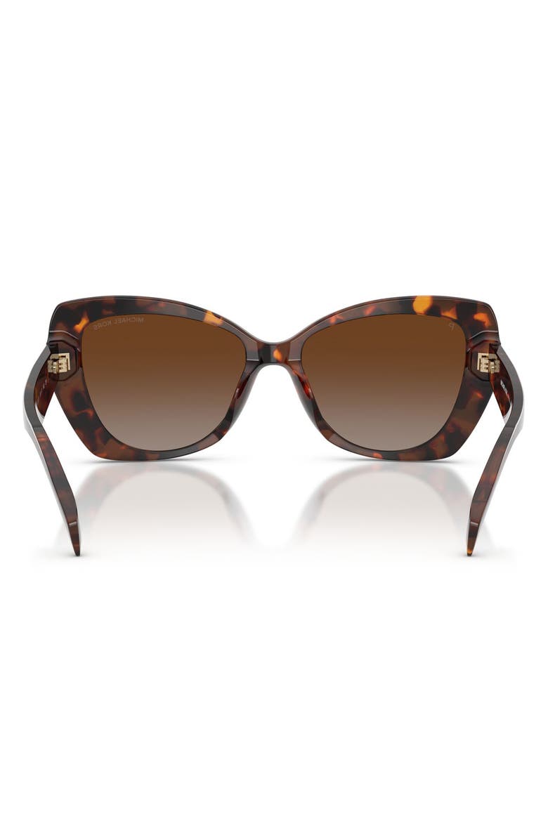 Michael Kors Atlanta 55mm Gradient Polarize Butterfly Sunglasses, Alternate, color, Luggage Tortoise / Brown Polar