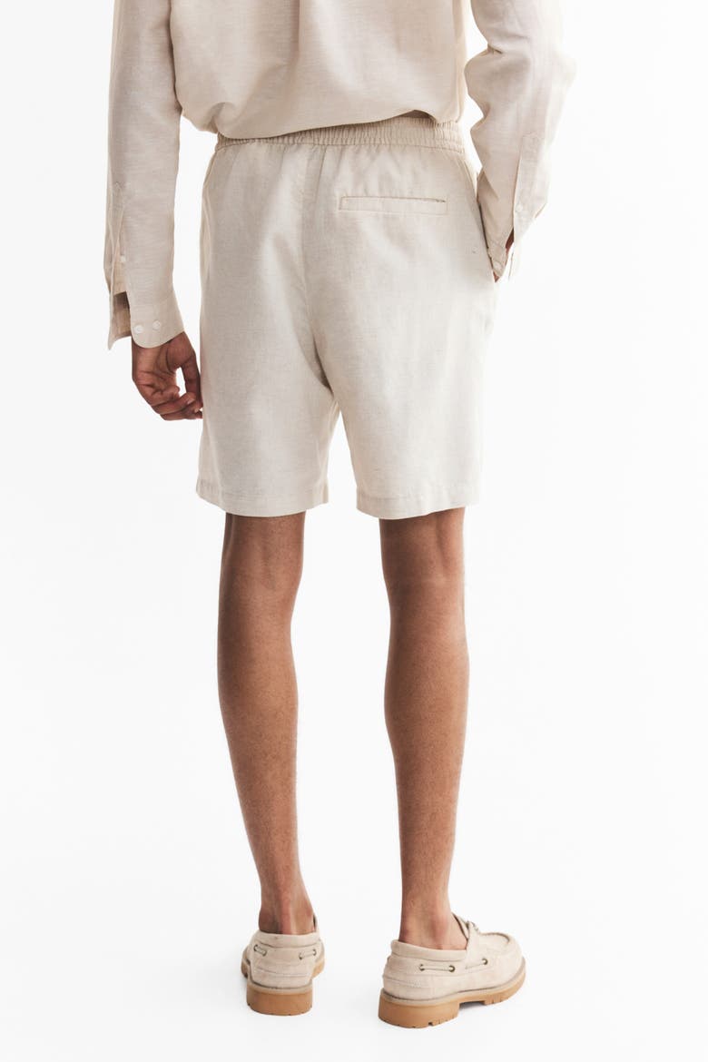 Regular Fit Linen-blend Shorts, Alternate, color, Light beige