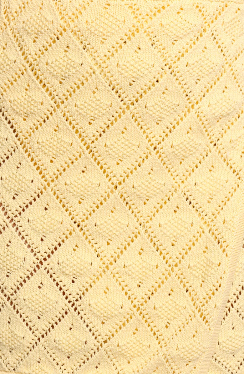 Petal & Pup Palma Open Stitch Wrap Miniskirt, Alternate, color, Butter Yellow