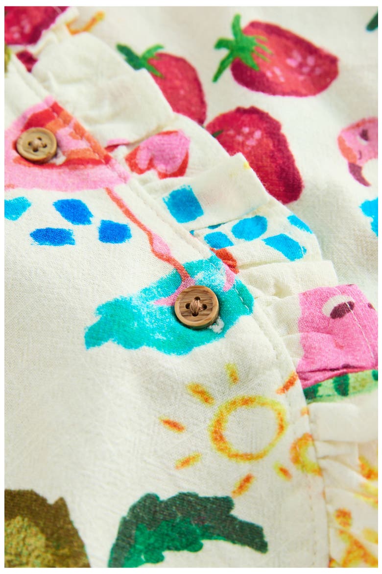 Kids' Fruit Print Top & Pants Set, Alternate, color, WHITE MULTI