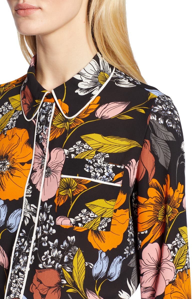 Halogen<sup>®</sup> x Atlantic-Pacific Hidden Placket Blouse, Alternate, color, 