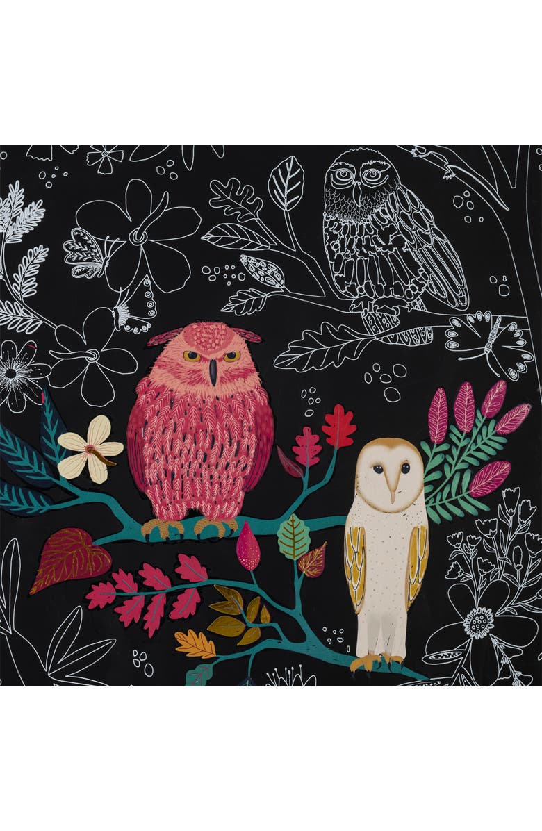 Brea Reese Scratch Art Paper Pad Owl & Moon 6 Designs, Alternate, color,