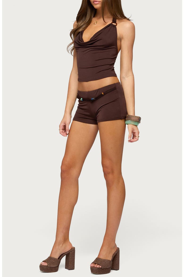 Janya Cowl Neck Halter Top, Alternate, color, BROWN