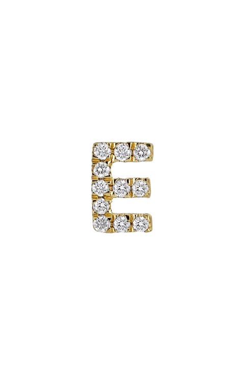 Icon Diamond Initial Single Stud Earring (Nordstrom Exclusive)