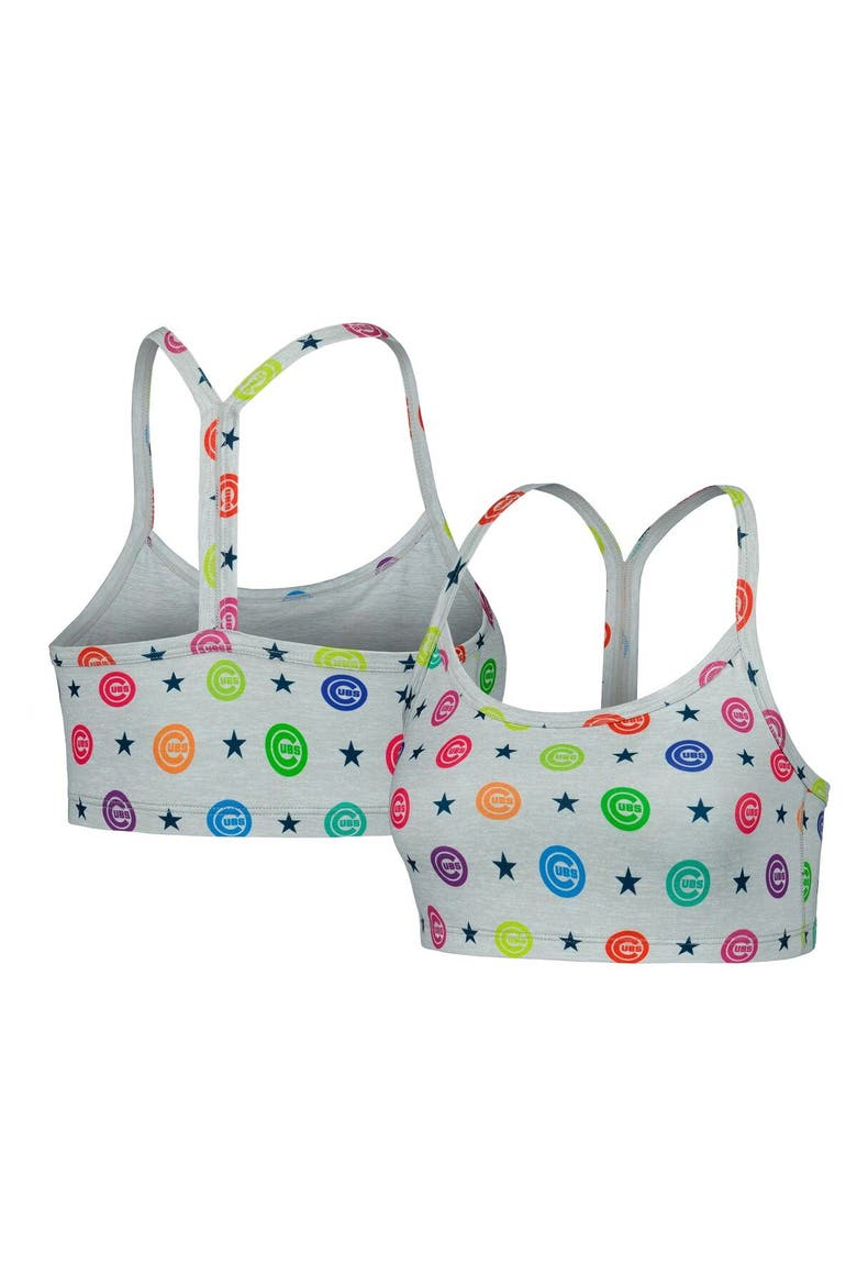 Women's Terez Gray Chicago Cubs TLC Rainbow Bra, Main, color, Gray