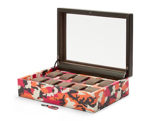 Wolf Elements 10 Piece Watch Box In Fire