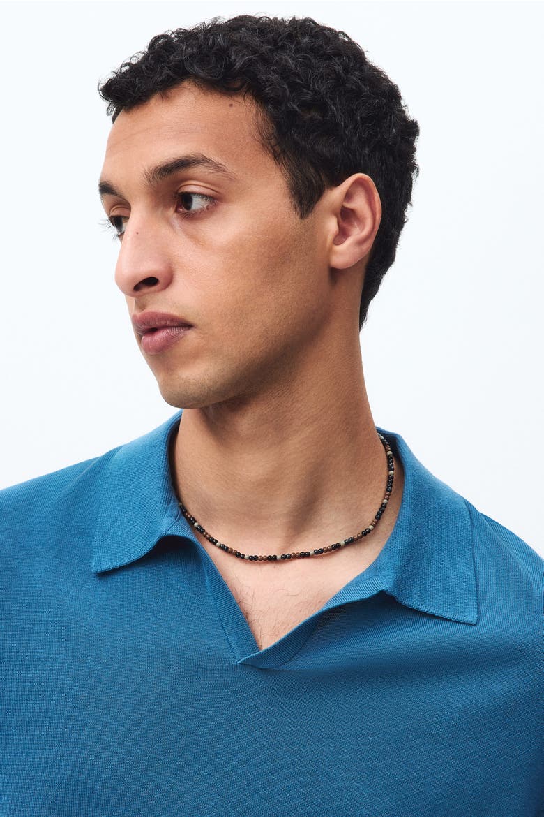 Regular Fit Silk-blend Polo Shirt, Alternate, color, Blue