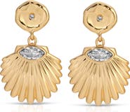 Ettika Scallop Shell Drop Earrings