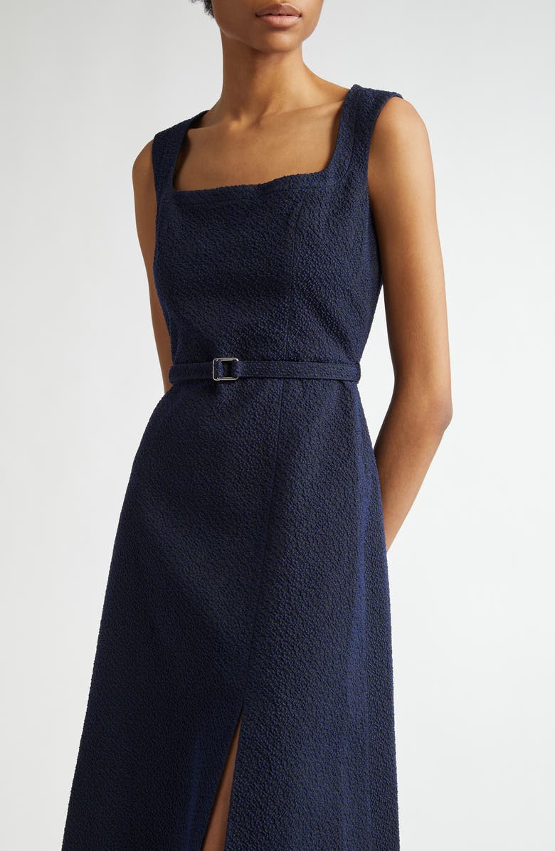 Emilia Wickstead Pinah Belted Cotton Blend Bouclé Dress, Alternate, color, 