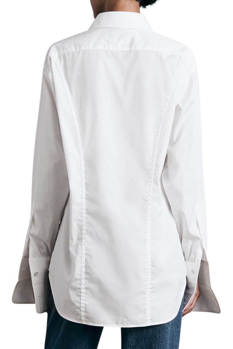 Diana Cotton Poplin Button-Up Shirt, Alternate, color, WHITE