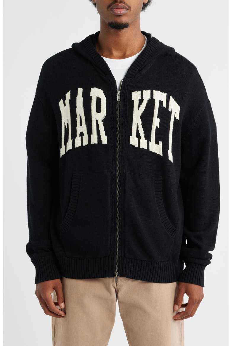 Classic Jacquard Zip Hoodie, Alternate, color, PIRATE-BLACK