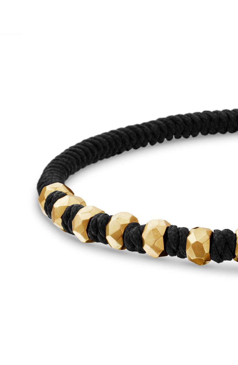 David Yurman DY Fortune Woven Bracelet with Black Onyx in 18K Gold, Alternate, color, 