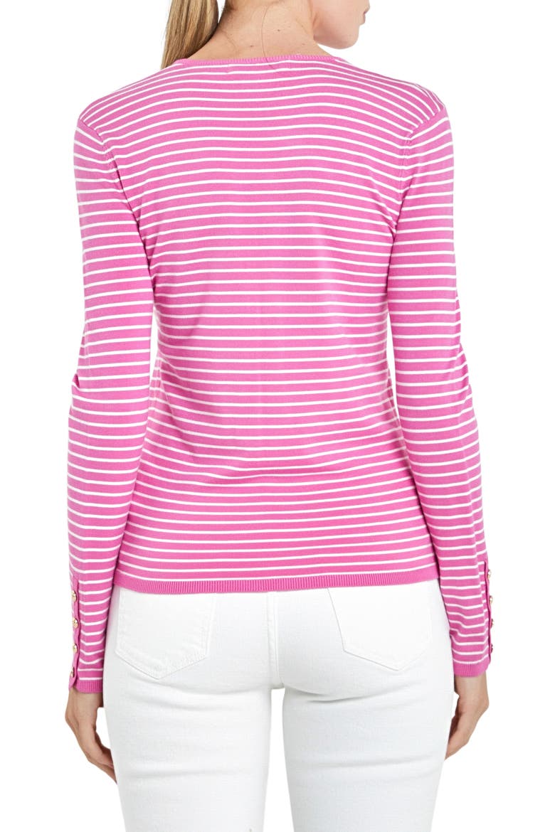 Stripe Sweater, Alternate, color, PINK/ WHITE
