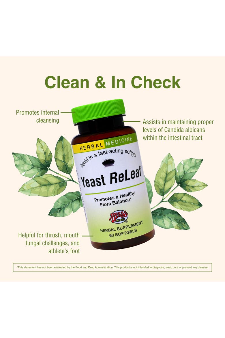 Yeast ReLeaf® Softgels 60 ct, Alternate, color, No Color
