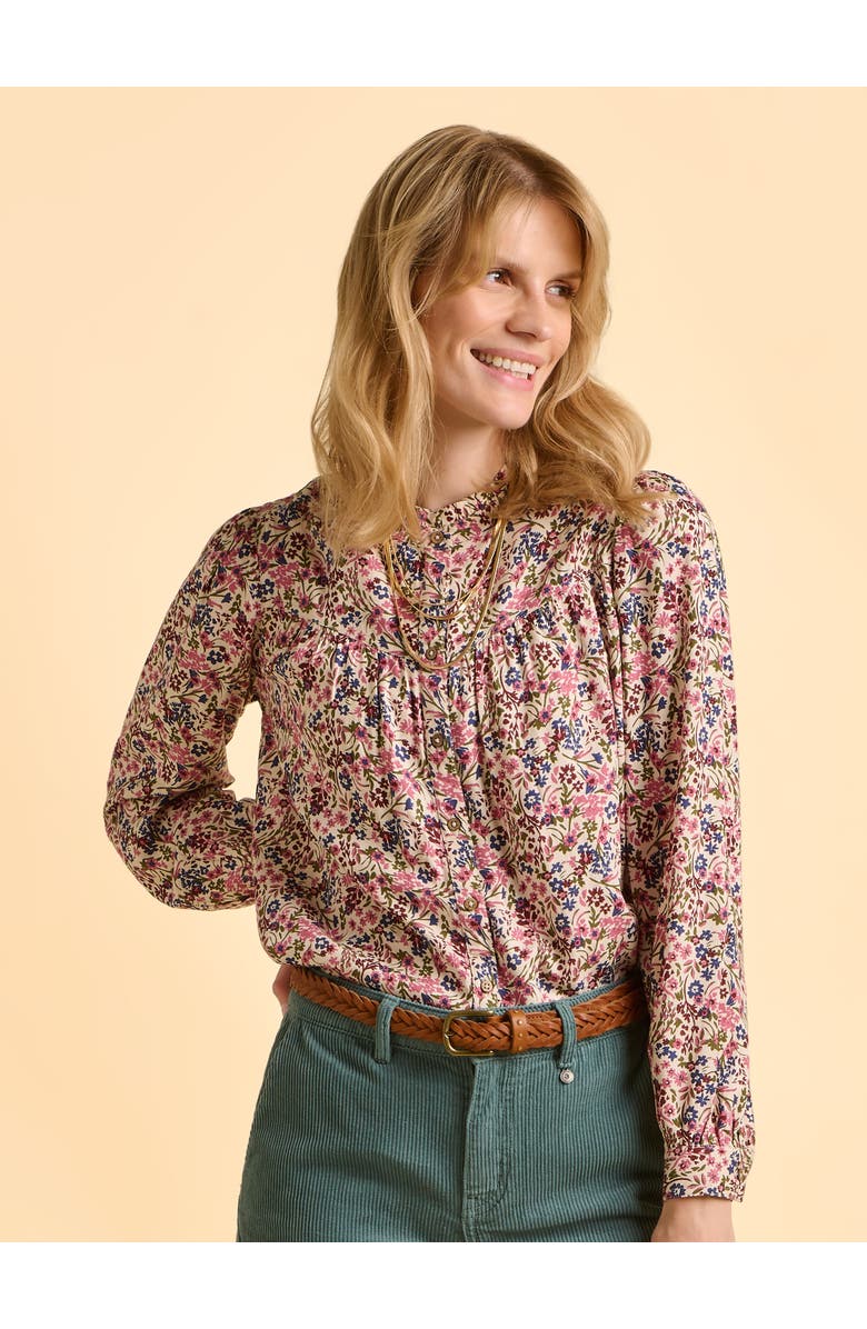 Brakeburn Ellise Long Sleeve Round Neck Shirt, Alternate, color, Cream