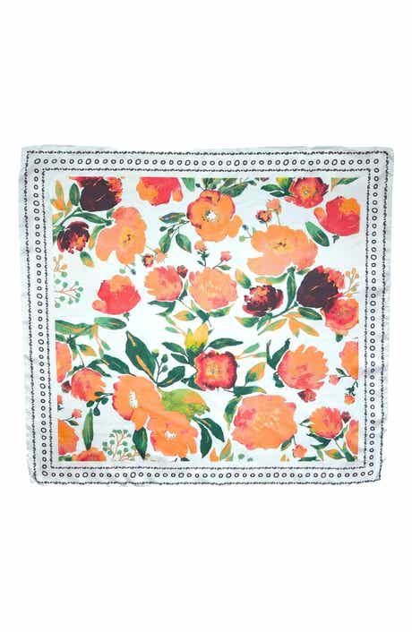 Nicole Miller Floral Satin Scarf