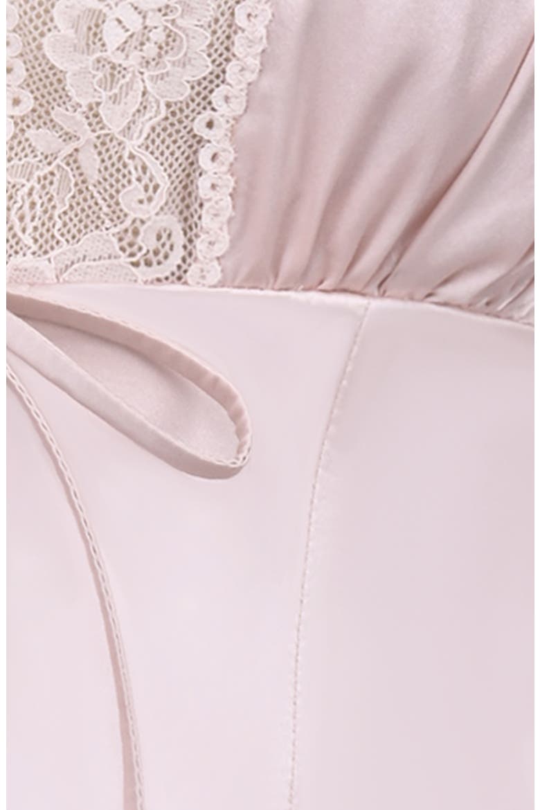 Luciana Silk Balloon Sleeve Crop Top, Alternate, color, PINK