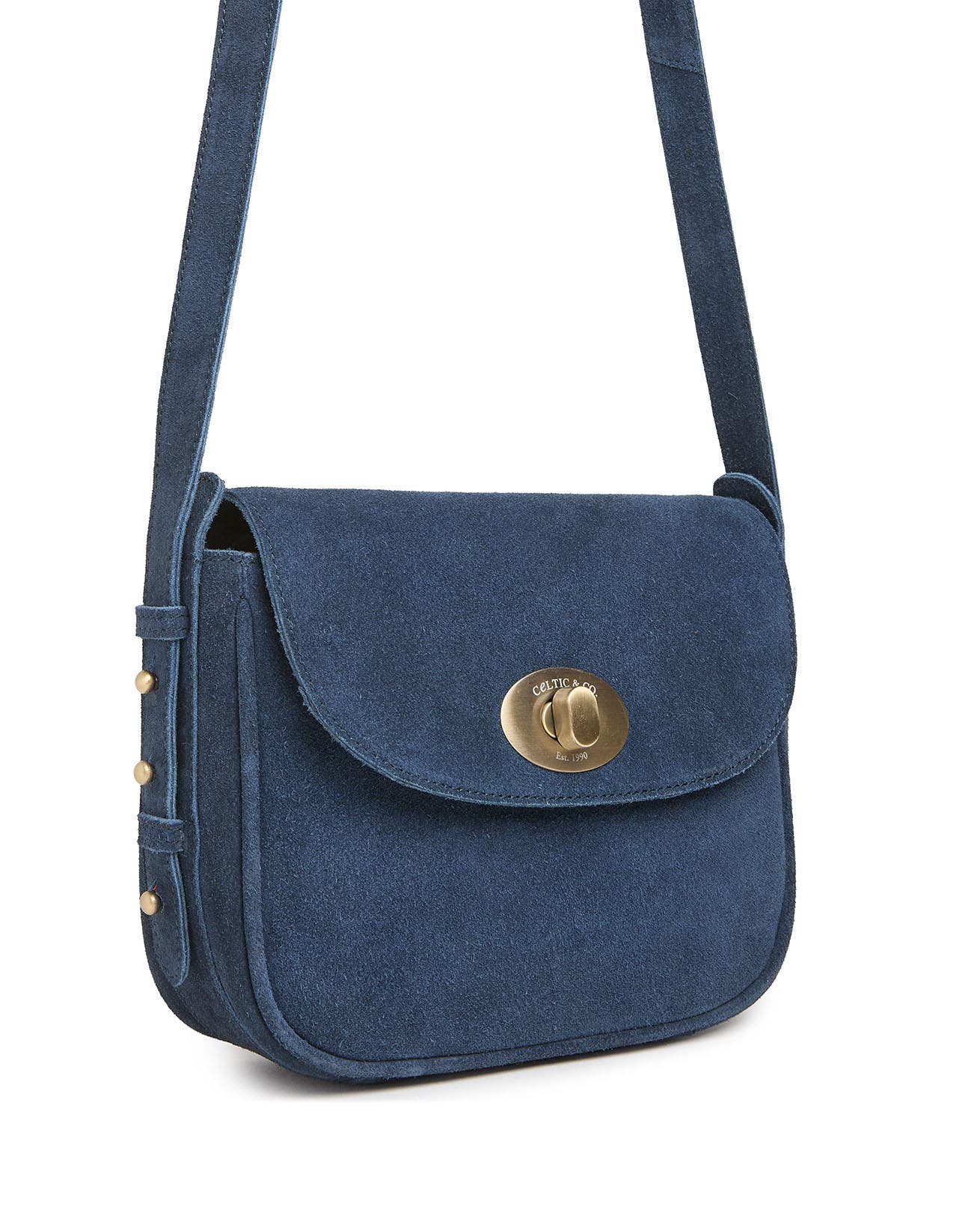 Celtic & Co. Twist Lock Mini Cross Body Bag, Main, color, Navy