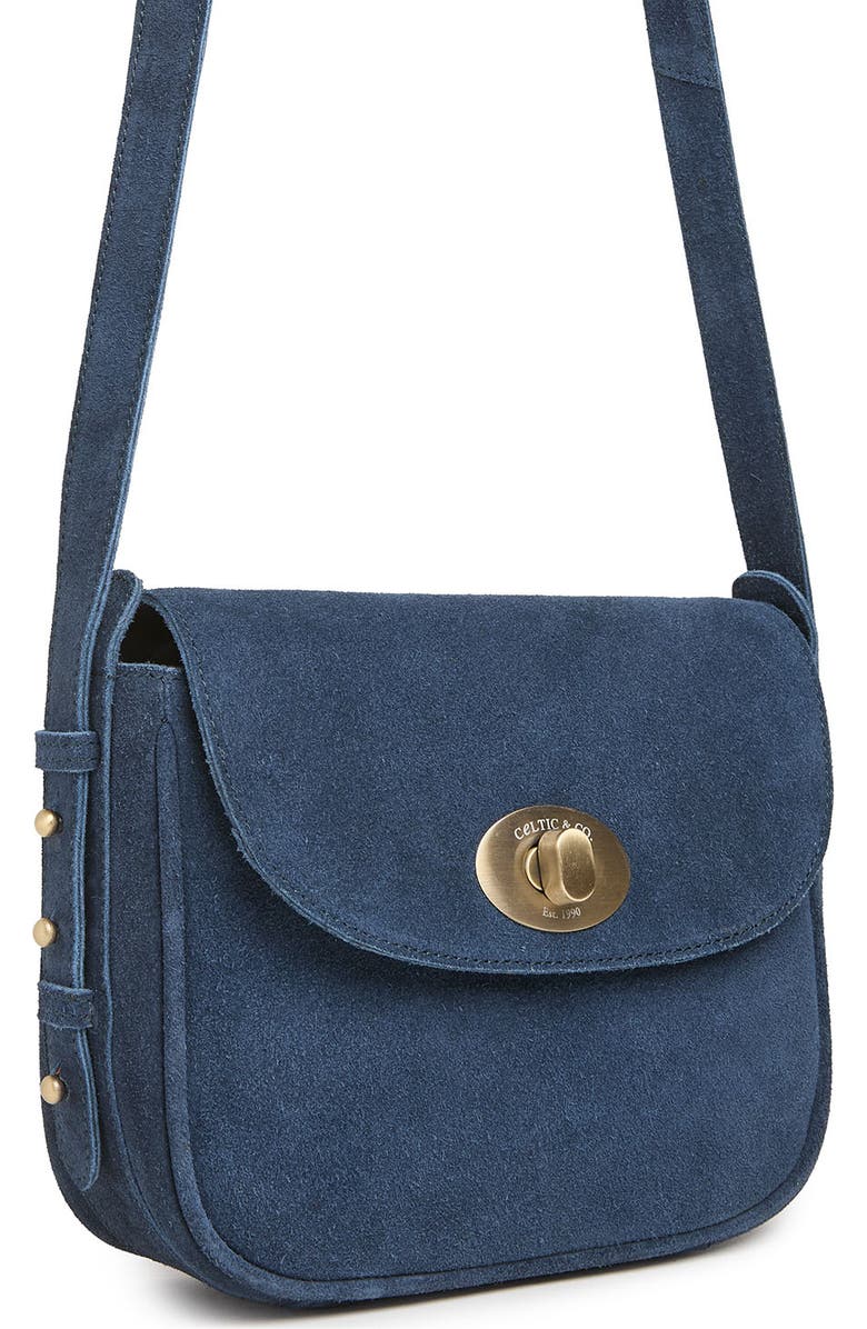 Celtic & Co. Twist Lock Mini Cross Body Bag, Main, color, Navy