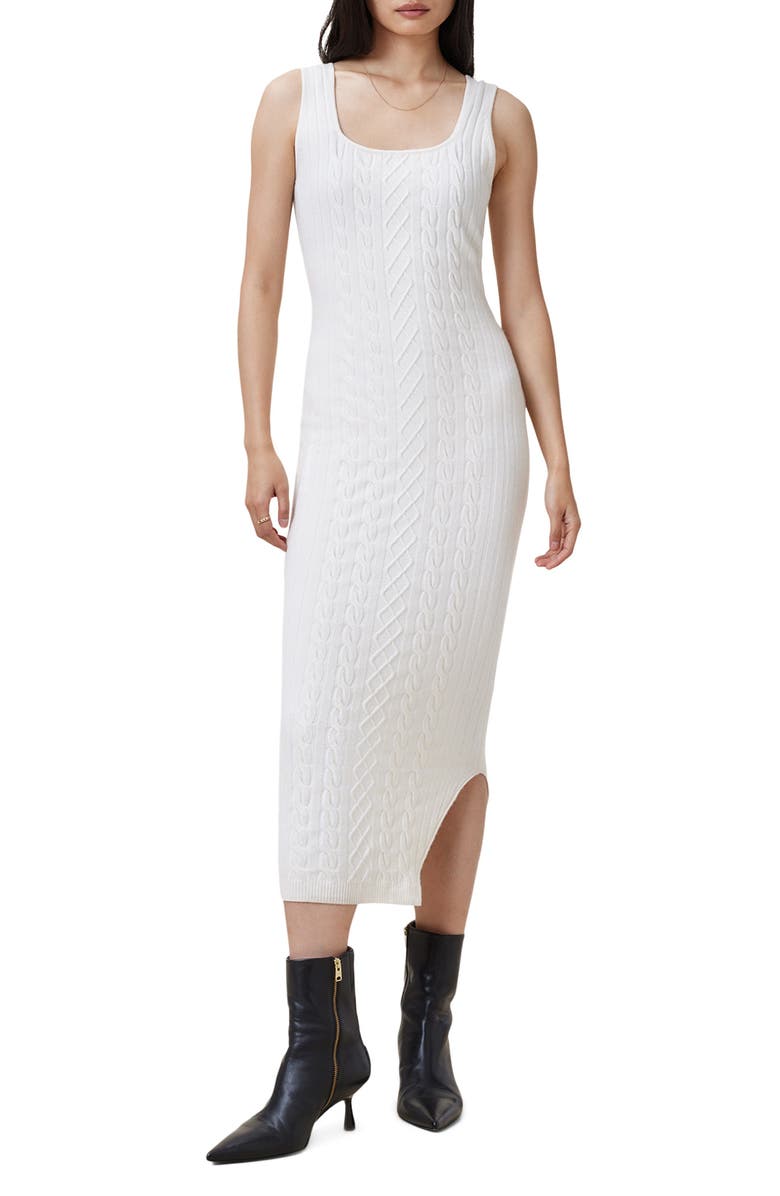 AllSaints Muriel Cotton & Wool Blend Turtleneck Sweater & Dress Set, Alternate, color, Cloud White