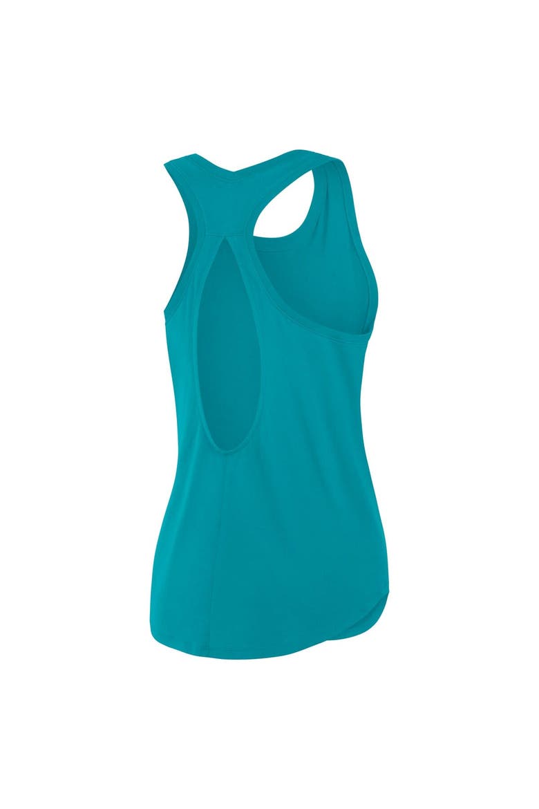 Women's Fanatics Aqua Miami Dolphins Iron Fan Tank Top, Alternate, color, Aqua