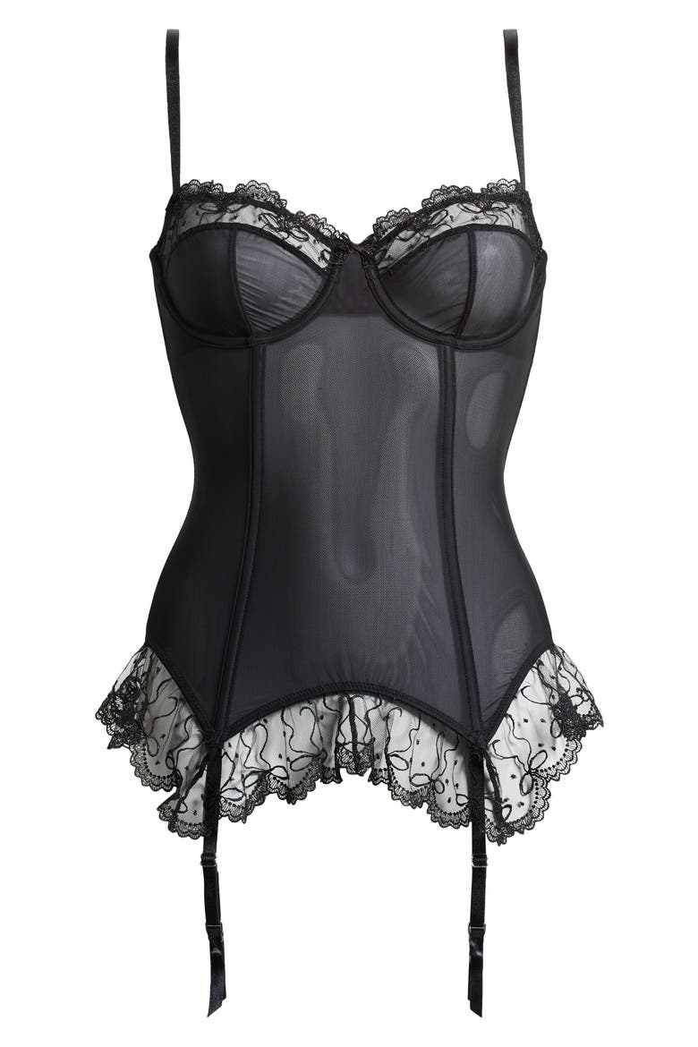 Loveline Undewire Basque, Alternate, color, BLACK CAVIAR