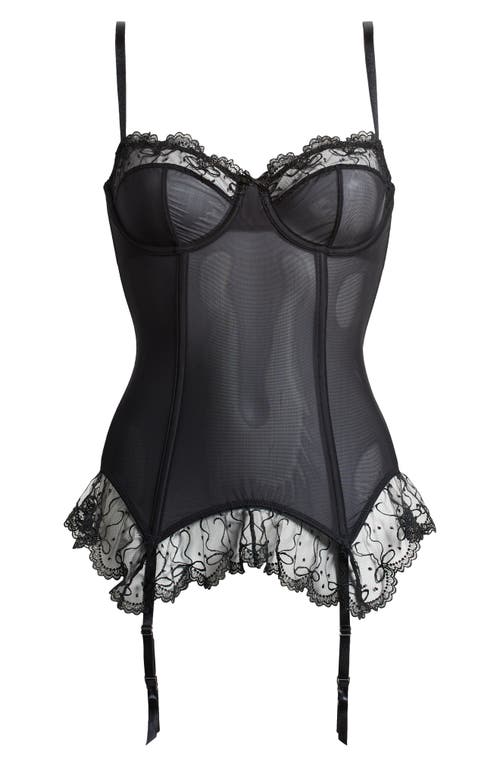 Savage X Fenty Loveline Undewire Basque In Black Caviar