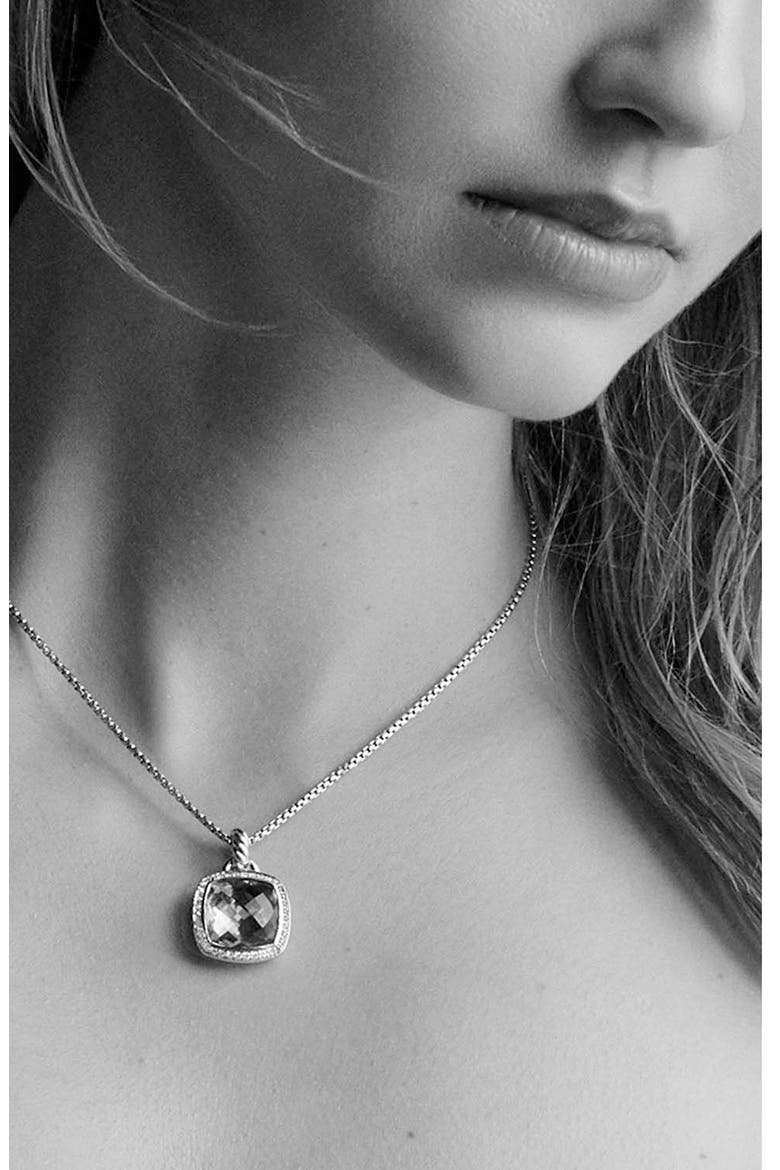 Albion Pendant with Diamonds in 18k Gold, Alternate, color, BLACK ONYX