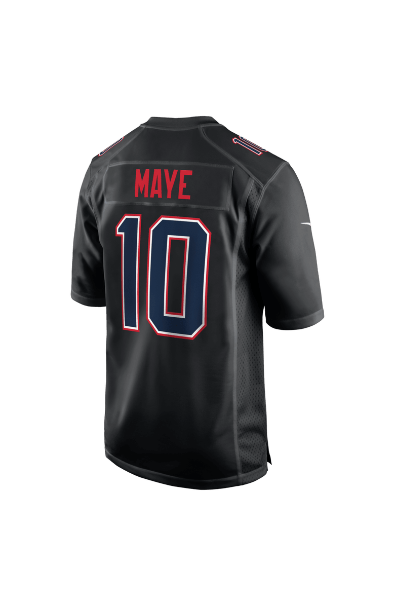 Nike Men's Nike Drake Maye Carbon Black New England Patriots Fashion Game Jersey, Alternate, color, Black