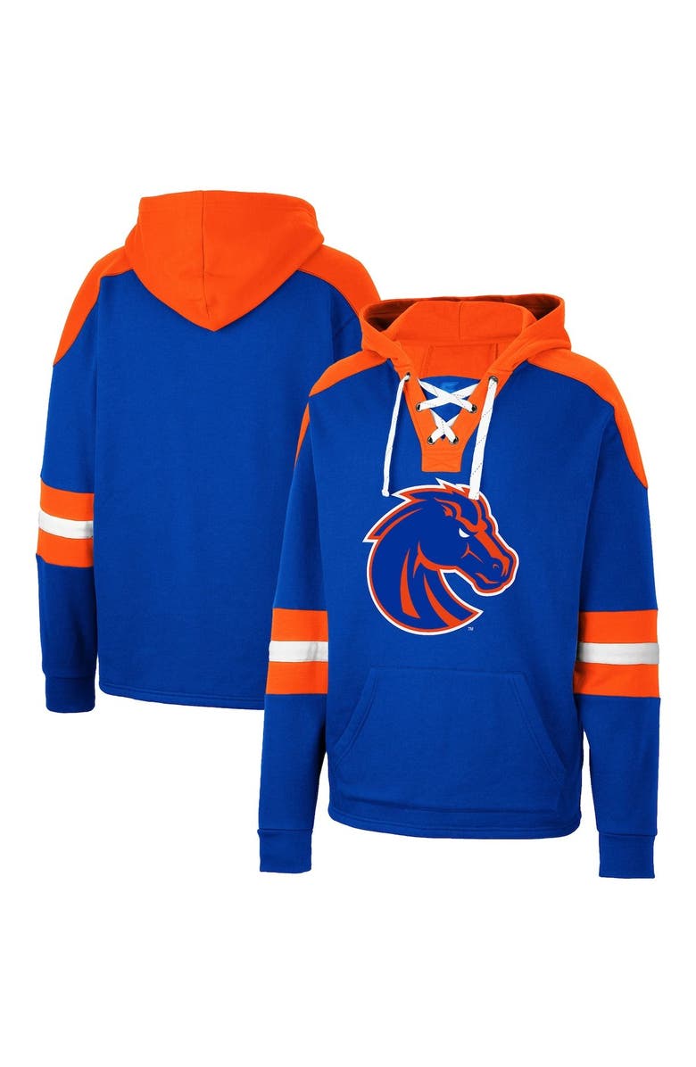 COLOSSEUM Men's Colosseum Royal Boise State Broncos Lace-Up 4.0 Pullover Hoodie, Main, color,