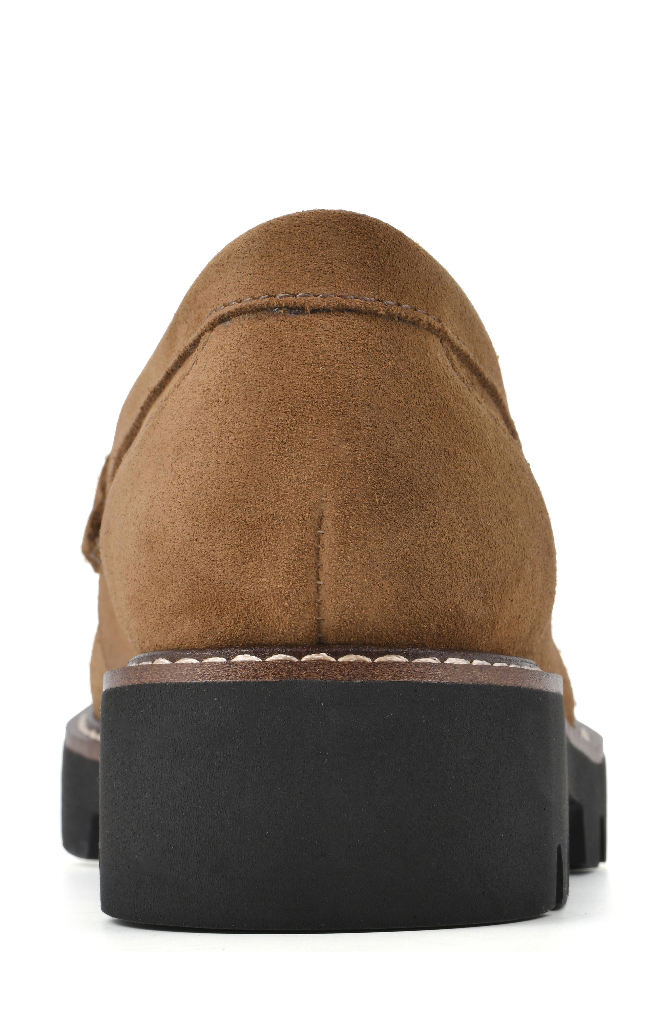 Gunner Lug Sole Platform Loafer - Wide Width, Alternate, color, MID BROWN/ SUEDE